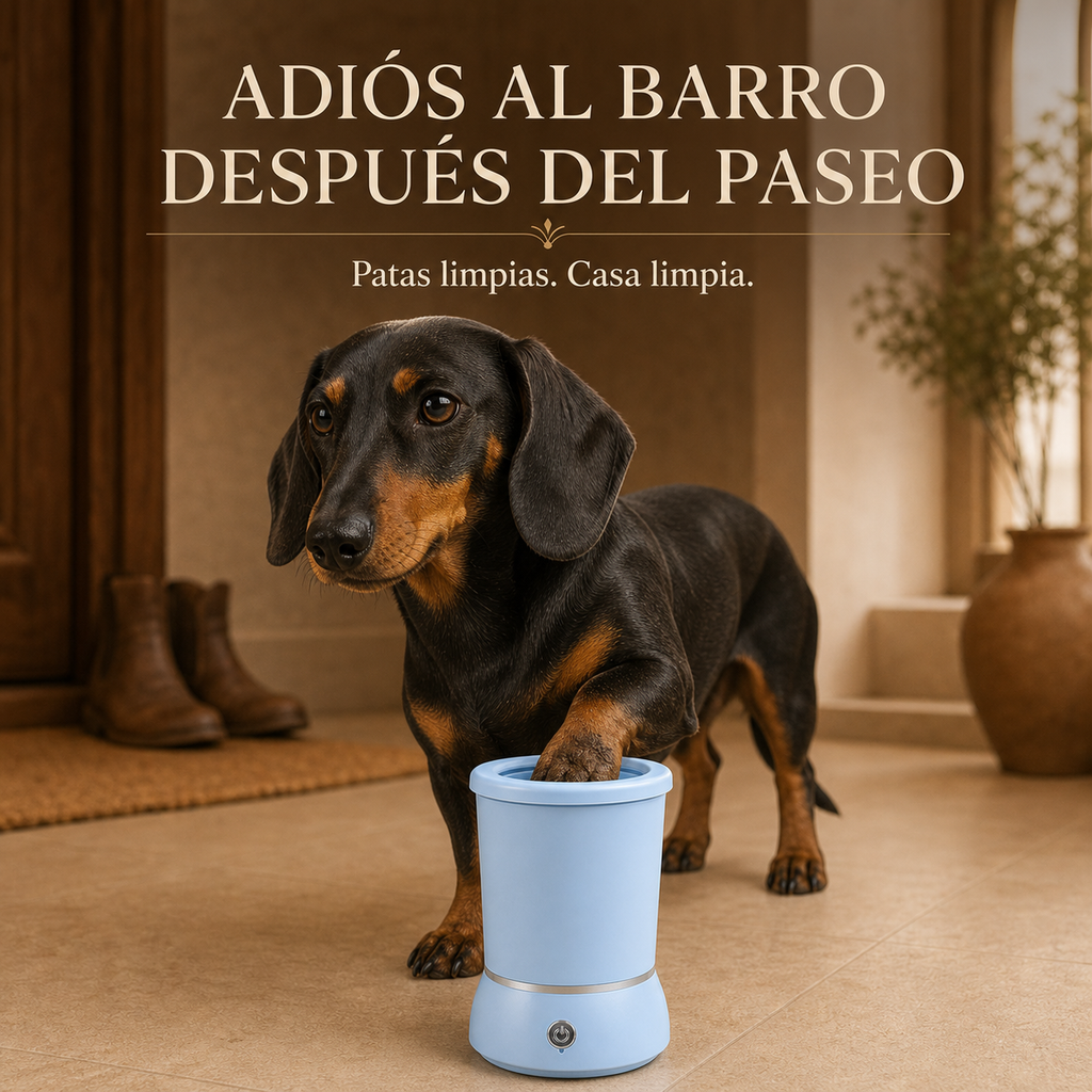 Limpiador de Patas para Perros con Motor Eléctrico | Recargable y Silencioso