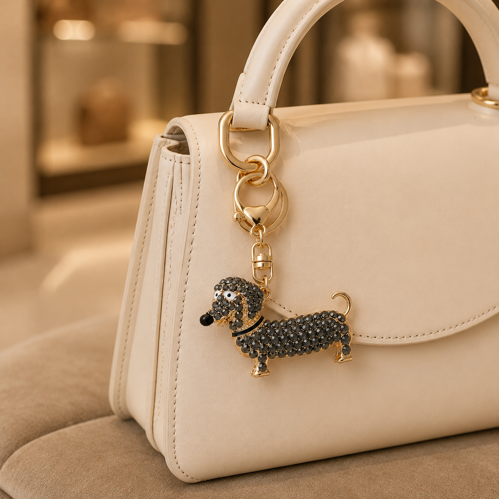Llavero Teckel para llaves - Colgante Elegante para Bolso