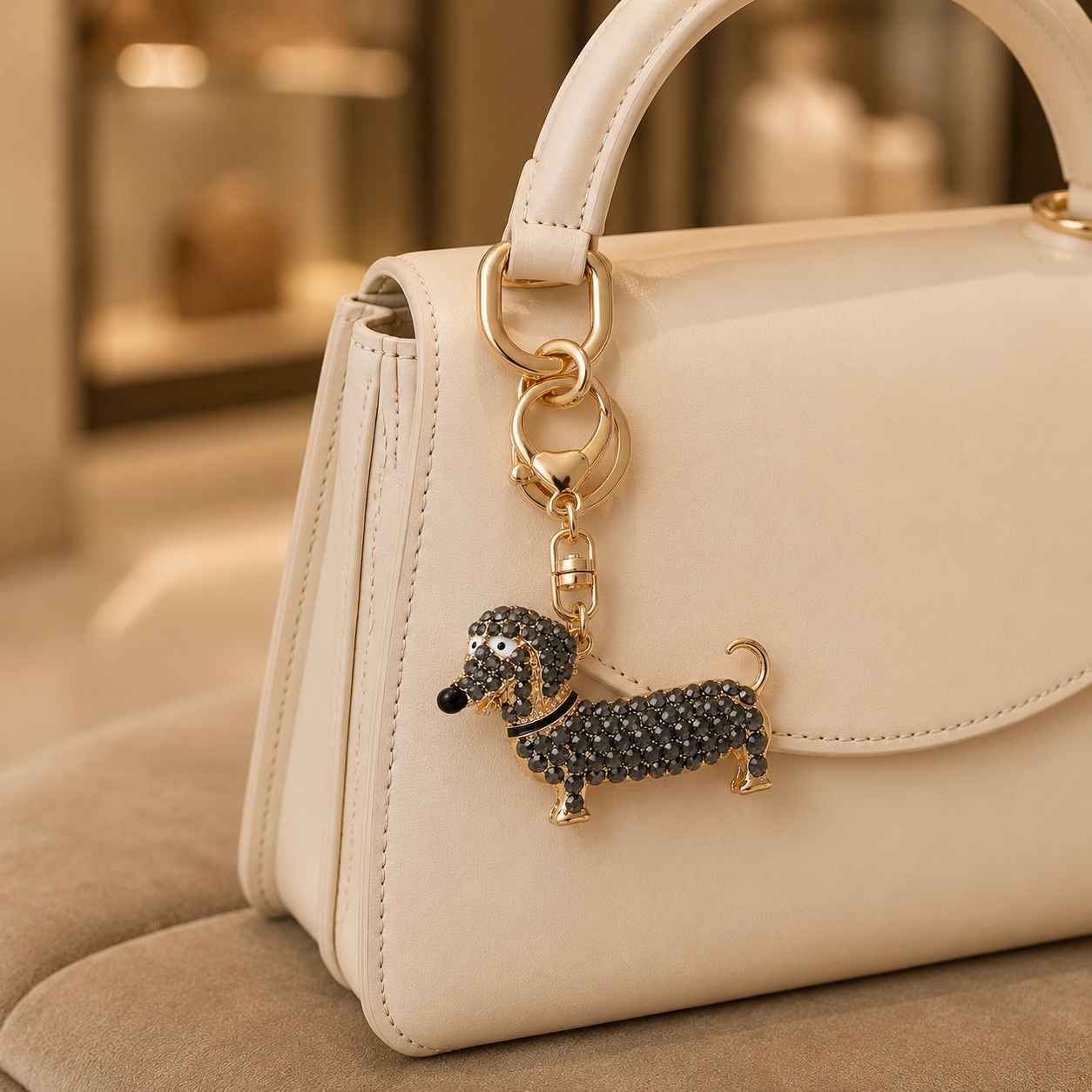 Llavero Teckel para llaves - Colgante Elegante para Bolso