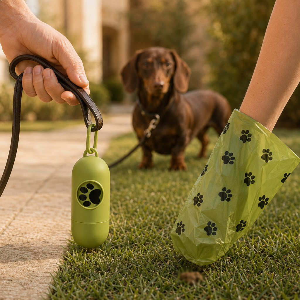 Bolsas de caca biodegradables para perro con dispensador — pack económico