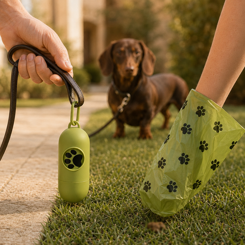 Bolsas de caca biodegradables para perro con dispensador — pack económico