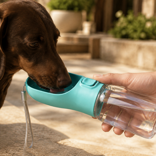 Botella cantimplora portátil para perro