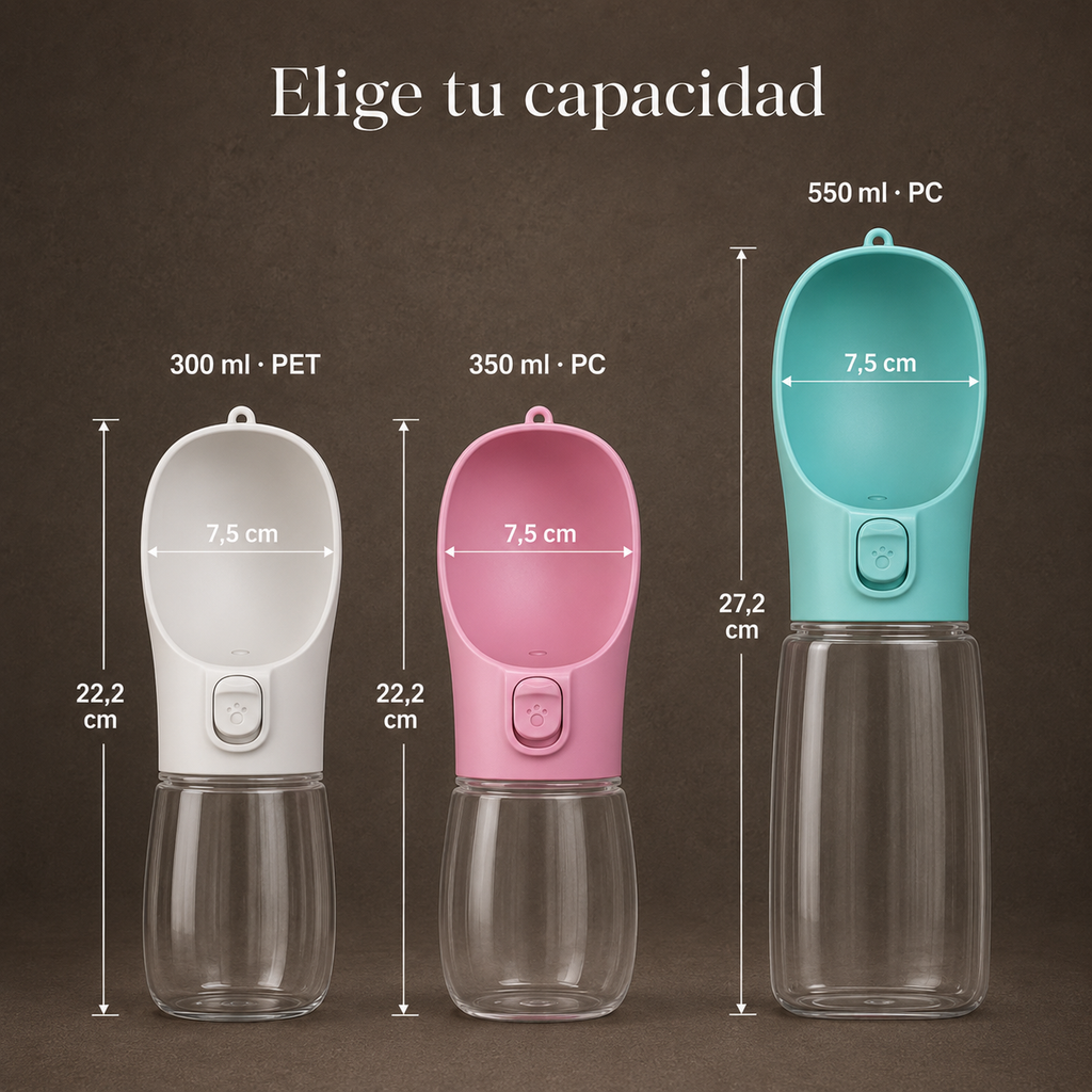 Portable dog water bottle