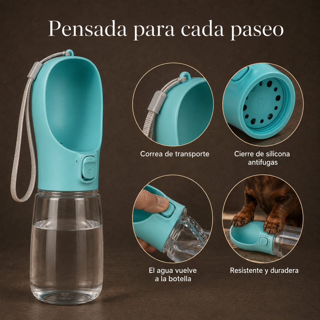 Portable dog water bottle
