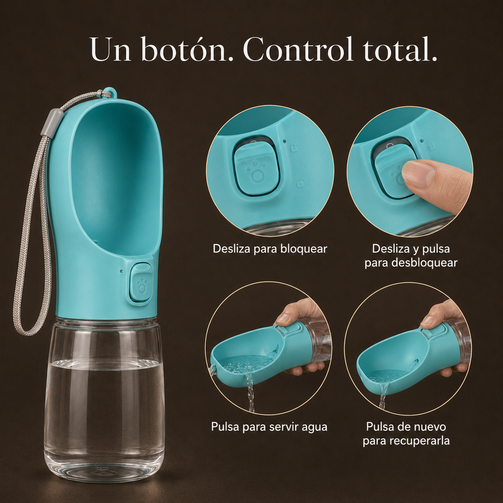 Portable dog water bottle