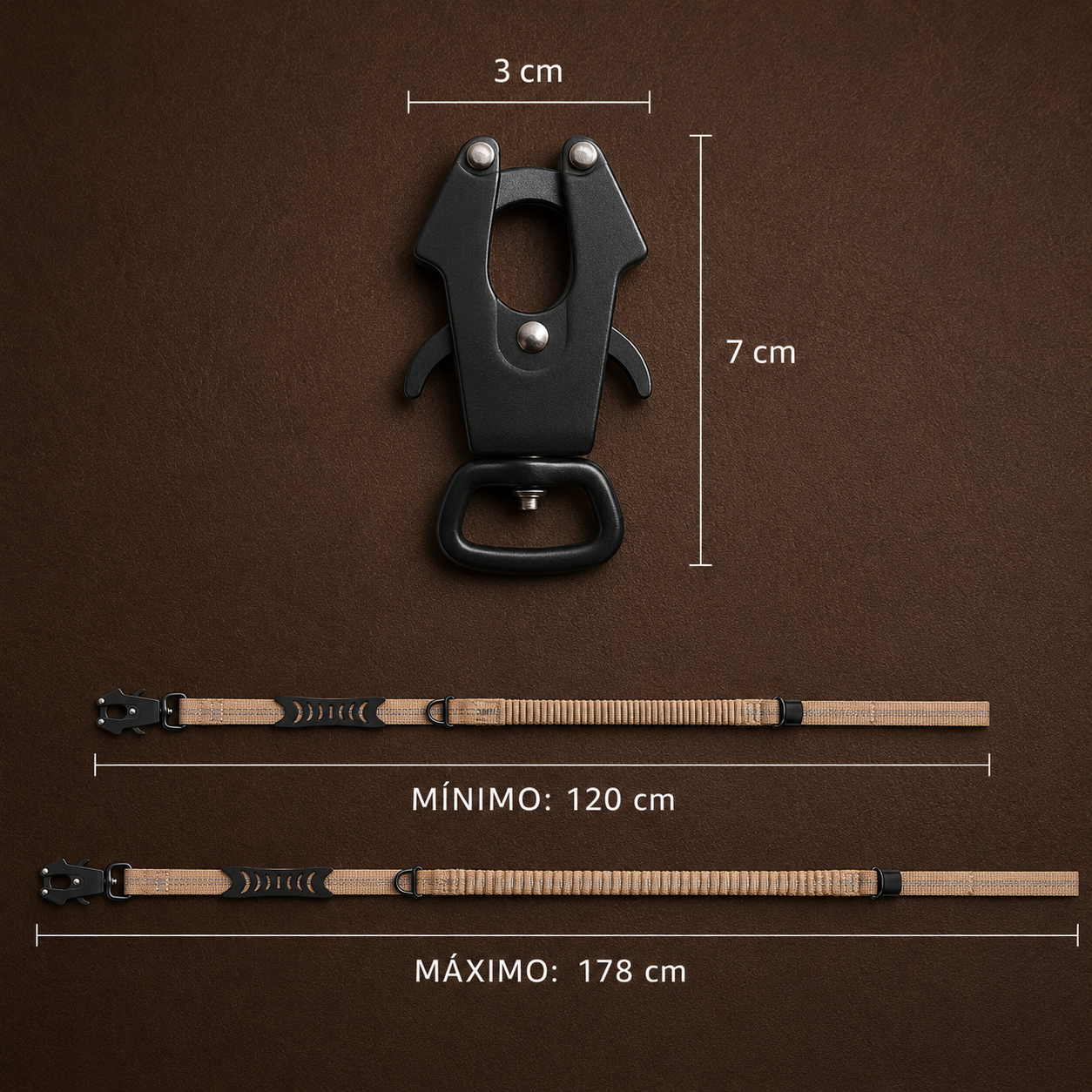 Reflective bungee strap with car anchor
