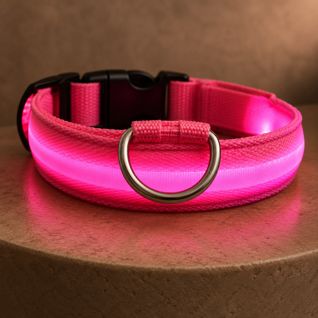 LED light-up dog leash — nighttime safety