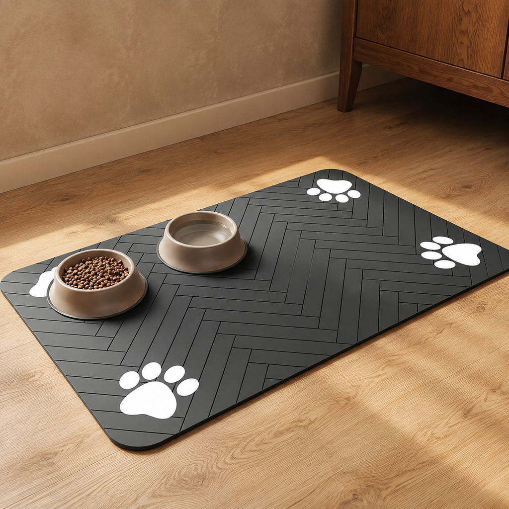 Waterproof dog food mat