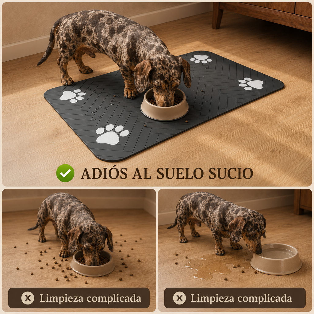 Waterproof dog food mat