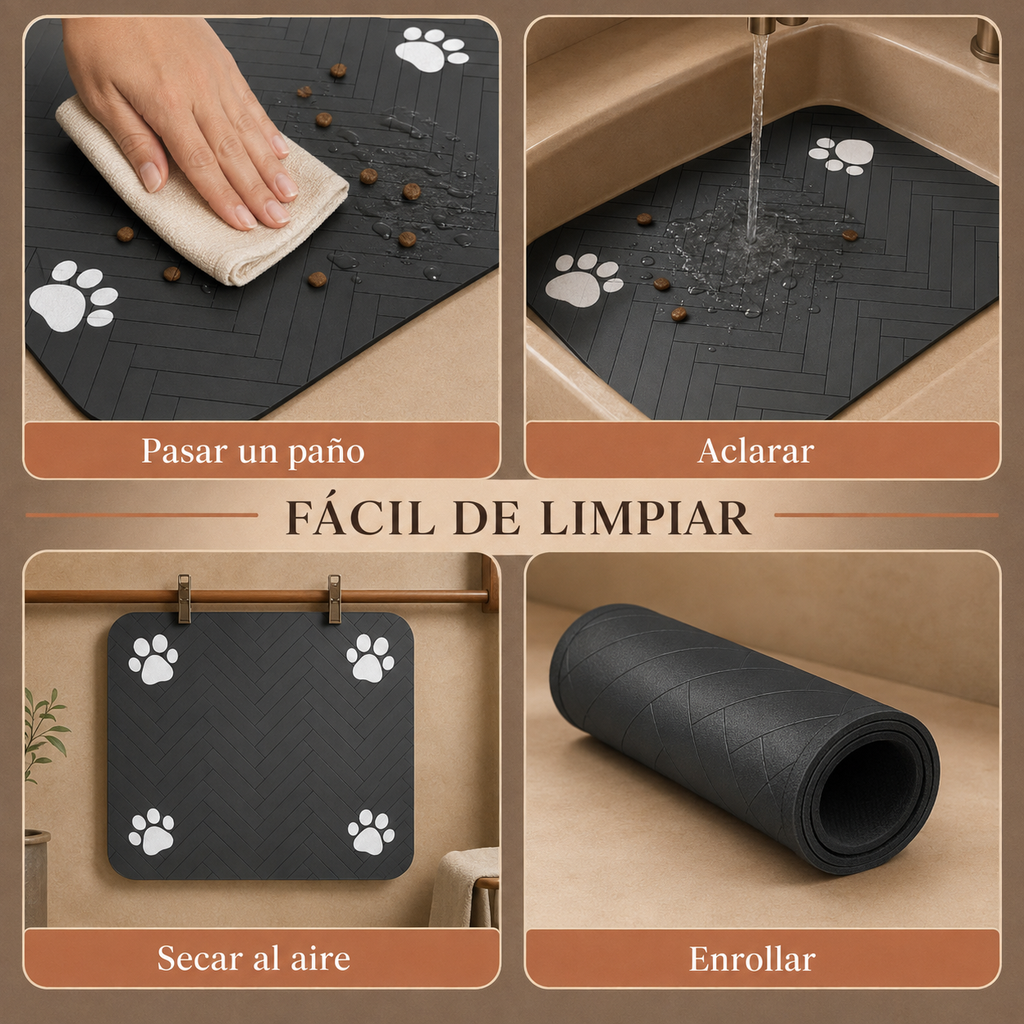 Waterproof dog food mat