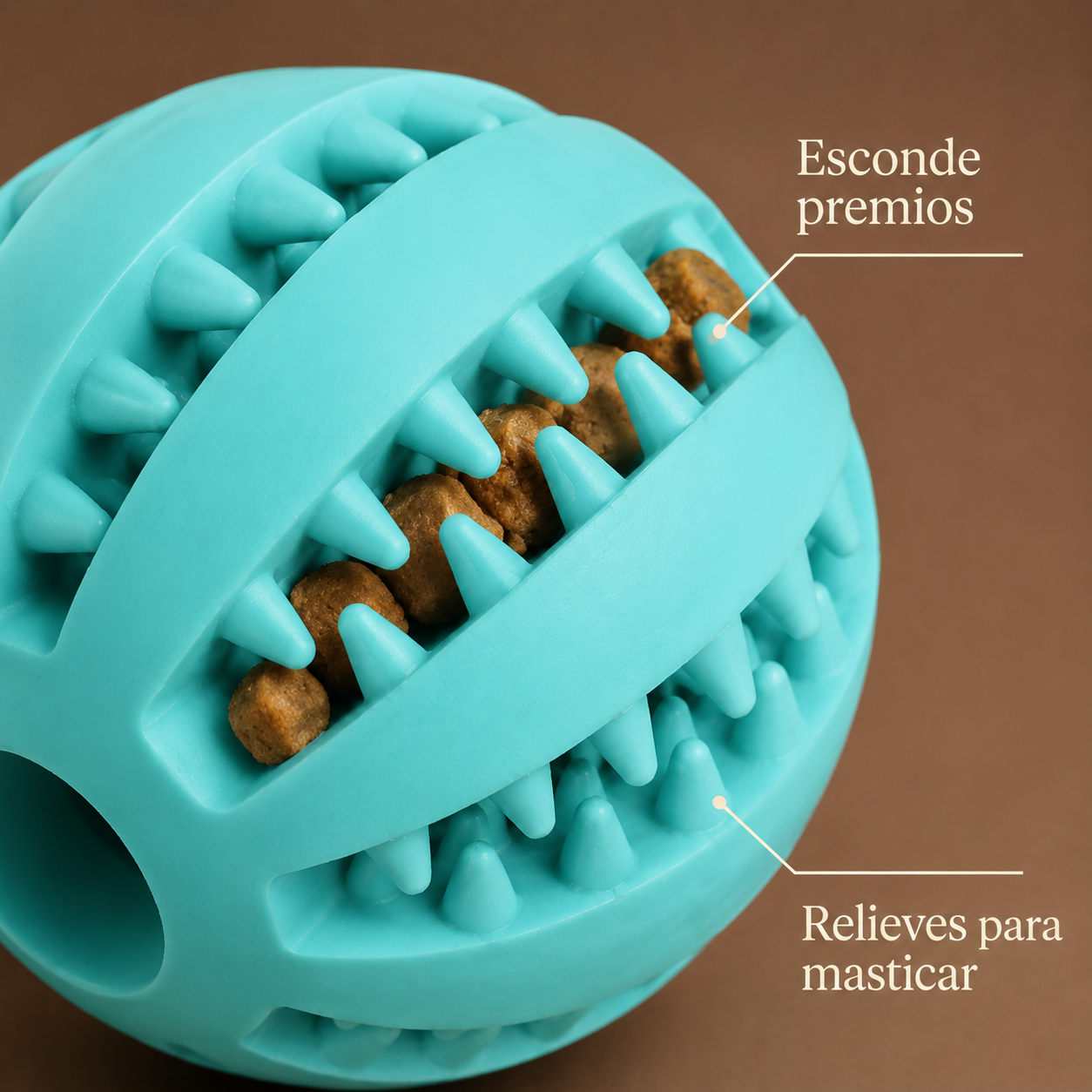 Natural rubber dog ball — dental cleaning