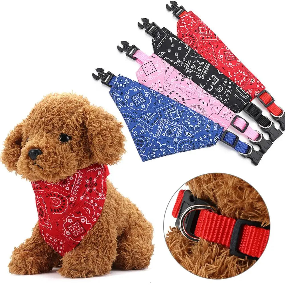 Adjustable Triangular Bandage for Pet Dog Cat Washable Scarf Bandana Collar Bibs Cat Neck Decor Birthday Party Dress Up