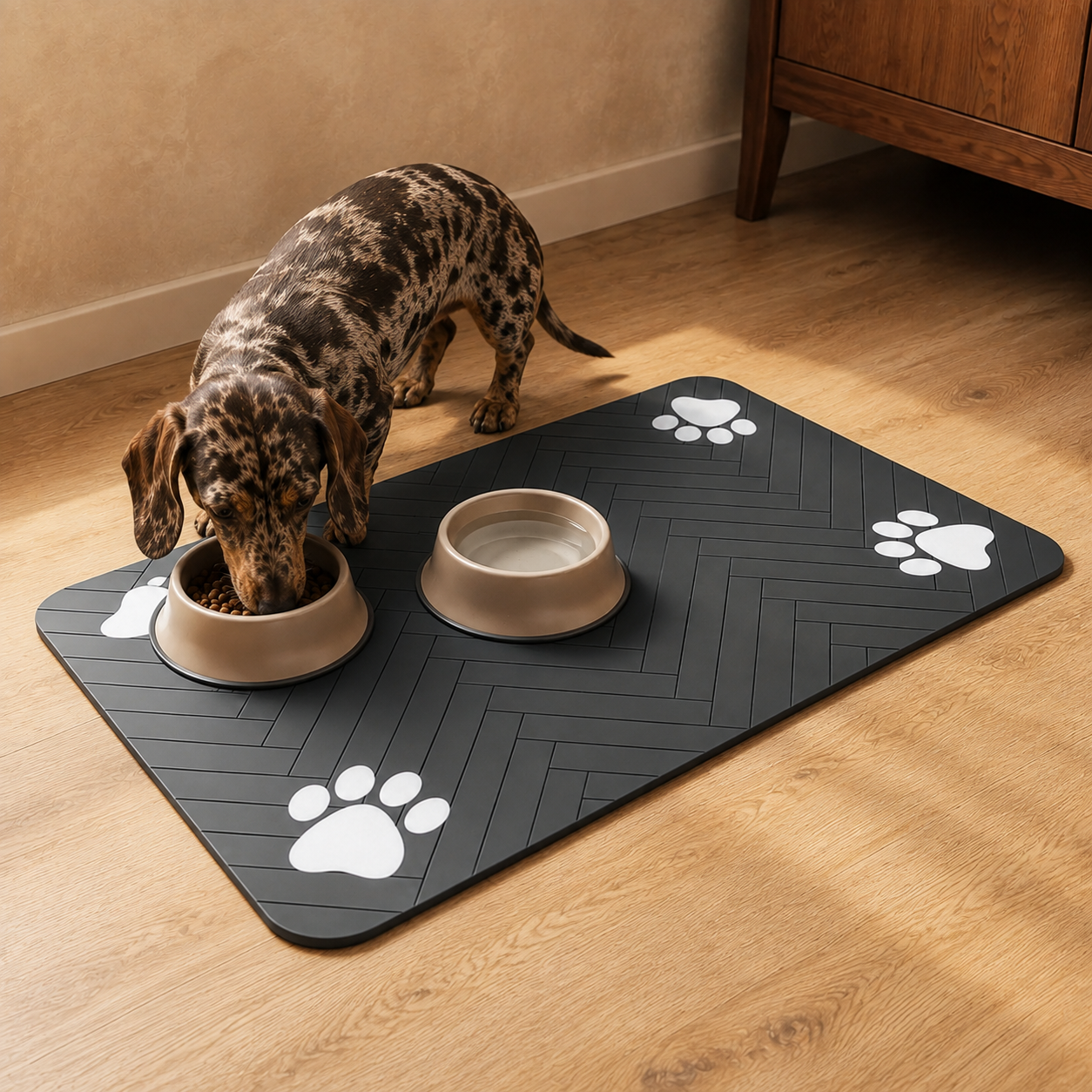 Waterproof dog food mat